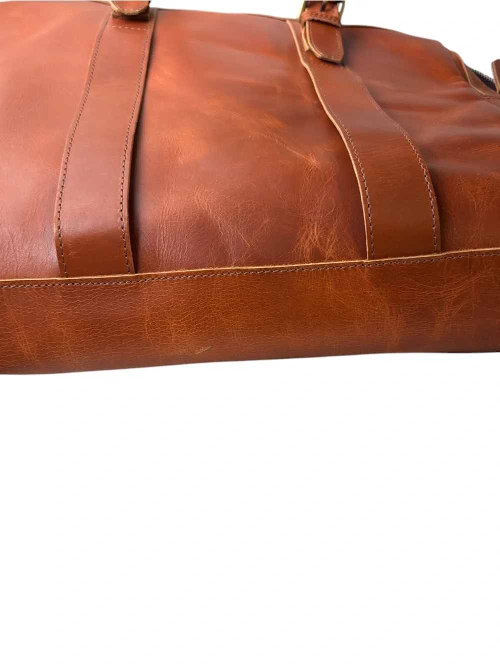 Classic Leather Slim Travel/Laptop Bag 16.5” L x 3.75” W x 13.75”H